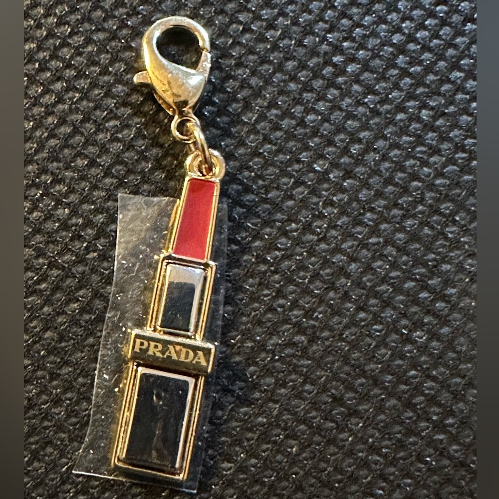 Prada Gold Pendant Charm NWOT